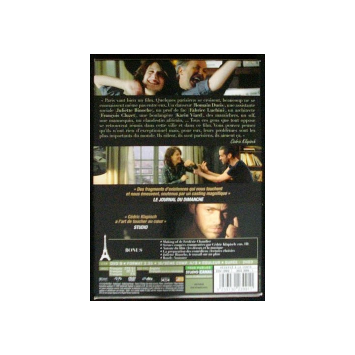 DVD : PARIS DE CÉDRIC KLAPISCH