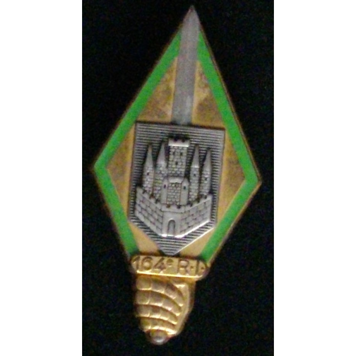 164° RI : 164° RÉGIMENT D'INFANTERIE (FRAISSE 1748) ÉMAIL