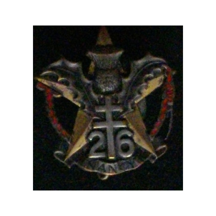 26° RI : 26° RÉGIMENT D'INFANTERIE (DRAGO BÉRANGER) ÉMAIL