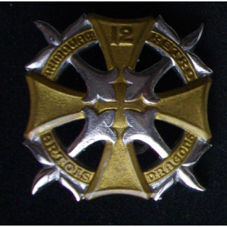 12° régiment de dragons de fabrication Drago G. 1157  chromé et bronzé