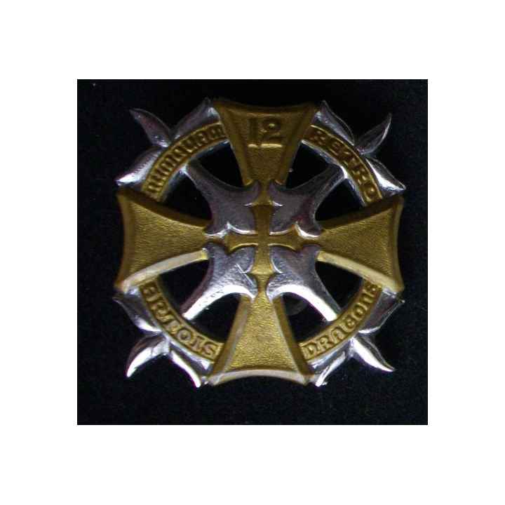 12° régiment de dragons de fabrication Drago G. 1157  chromé et bronzé