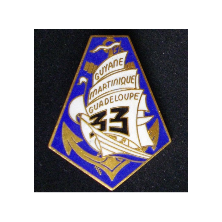 33° régiment d'infanterie de marine de fabrication FIA en émail