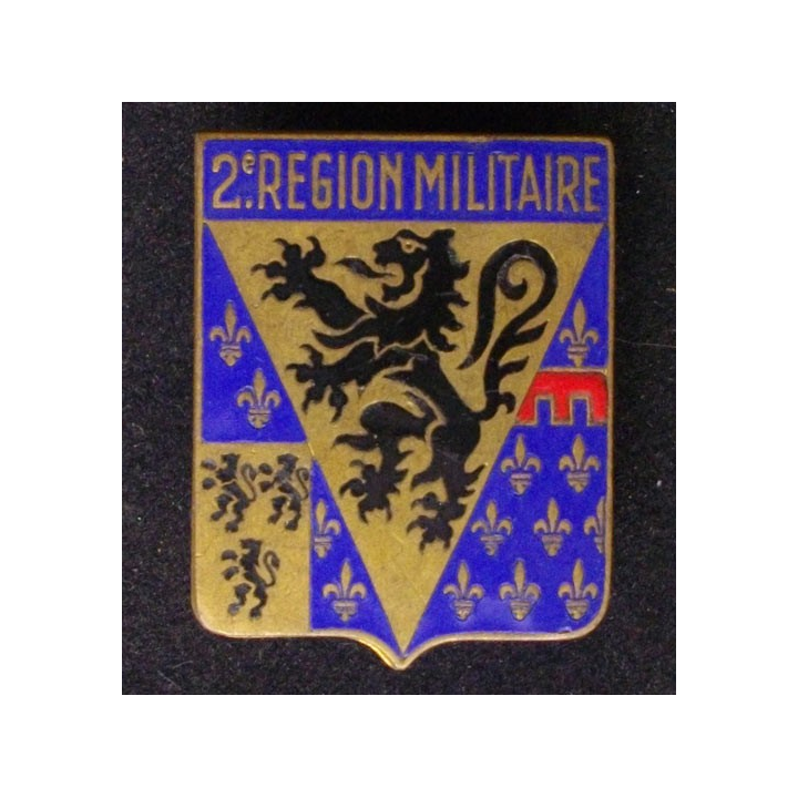 2° RM : 2° région militaire Drago G. 2045 boléro oblong en émail