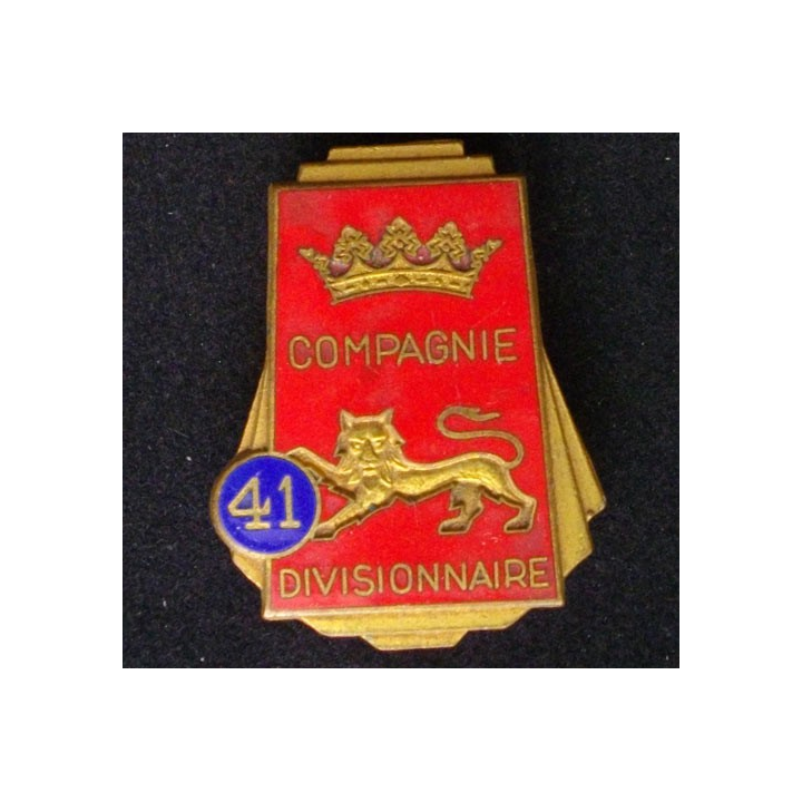 41°CD : 41°COMPAGNIE DIVISIONNAIRE (L.R) ÉMAIL
