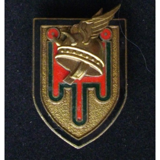 52°DMT : 52°DIVISION MILITAIRE TERRITORIALE ÉMAIL BORDURE NOIRE