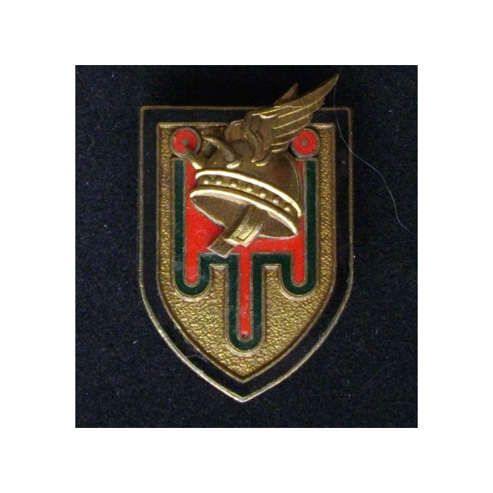 52°DMT : 52°DIVISION MILITAIRE TERRITORIALE ÉMAIL BORDURE NOIRE