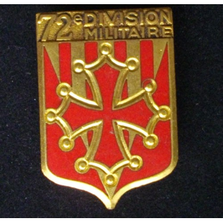 72° DM : 72° division militaire en émail fabrication Drago G. 2111