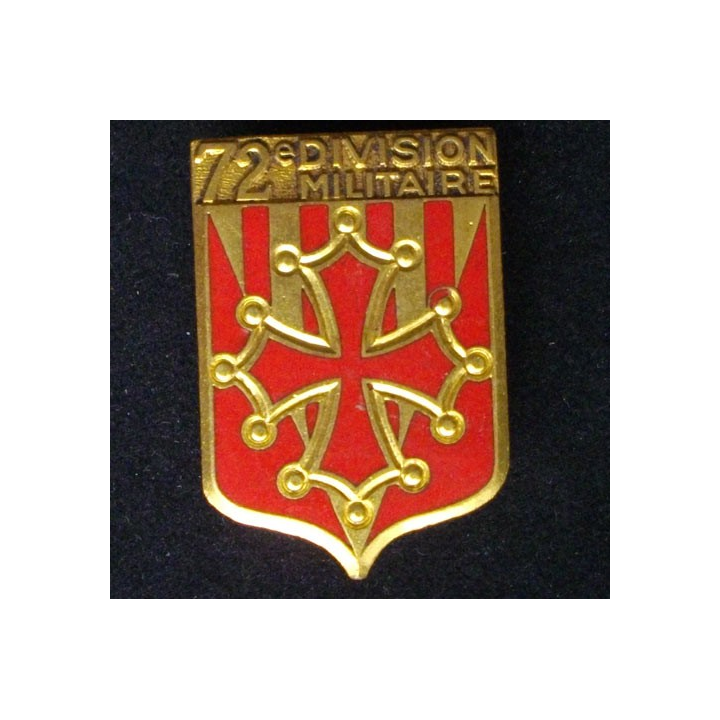72° DM : 72° division militaire en émail fabrication Drago G. 2111
