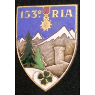 153° RIA : 153° RÉGIMENT D'INFANTERIE ALPINE (D BER) ÉMAIL