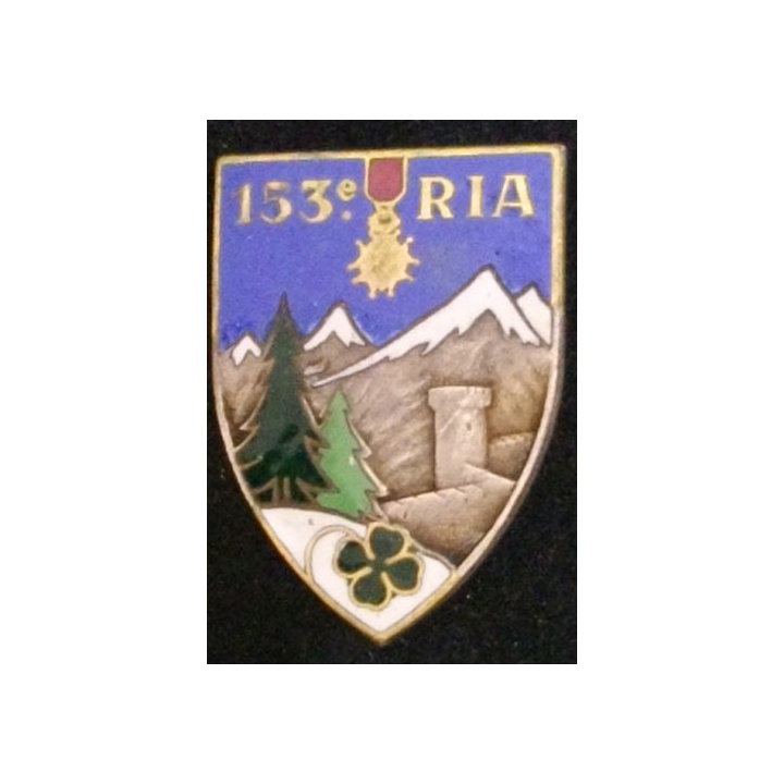 153° RIA : 153° RÉGIMENT D'INFANTERIE ALPINE (D BER) ÉMAIL