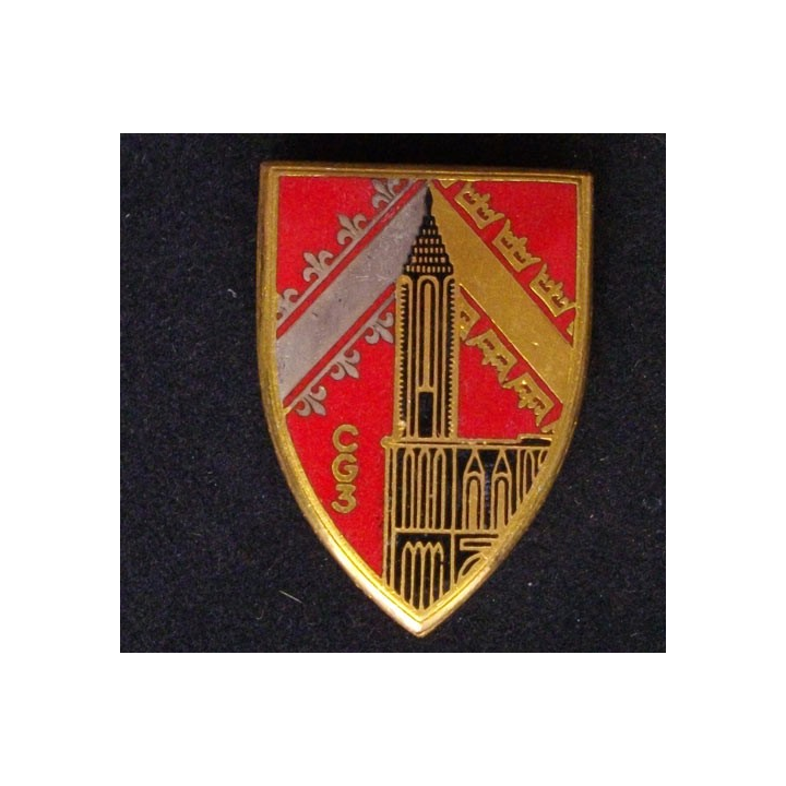 3°CG : 3°COMPAGNIE DE GARNISON (DRAGO 1443) ÉMAIL