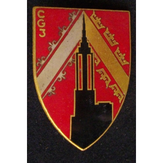 3° CG : 3° COMPAGNIE DE GARNISON (DRAGO 1443) ÉMAIL 46 mm