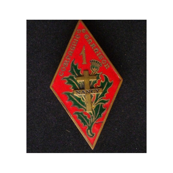 1° CG : 1° COMPAGNIE DE GARNISON  (ÉCLAT D'ÉMAIL)