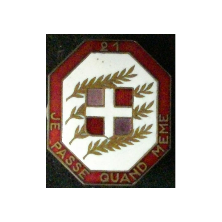 21°RI : 21°RÉGIMENT D'INFANTERIE (ABP 1261) ÉMAIL