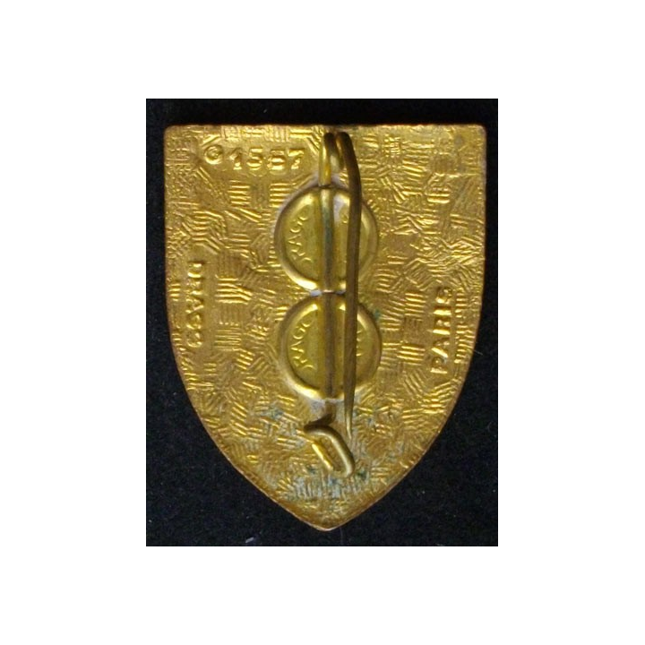 126° RI : 126° RÉGIMENT D'INFANTERIE (BISON BLEU) ÉMAIL (DRAGO)