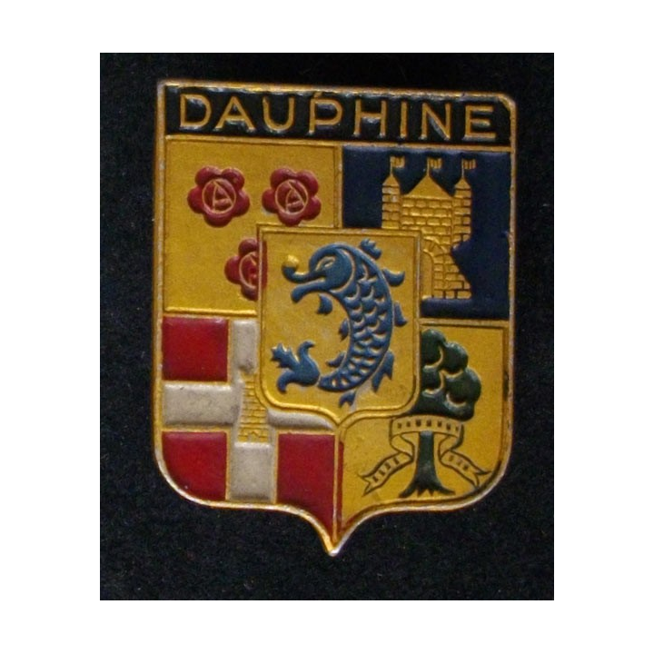 INSIGNE RÉGIONAL DU DAUPHINE DES ANNÉES 1930 (AUGIS) ALU PEINT