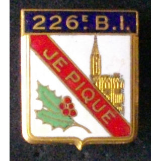 226°BI : 226°BATAILLON D'INFANTERIE (DRAGO) ÉMAIL DOS LISSE
