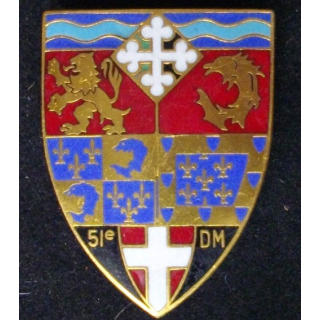 51° DMT : 51°DIVISION MILITAIRE TERRITORIALE ÉMAIL (FIA 2404)
