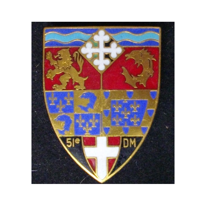 51° DMT : 51°DIVISION MILITAIRE TERRITORIALE ÉMAIL (FIA 2404)