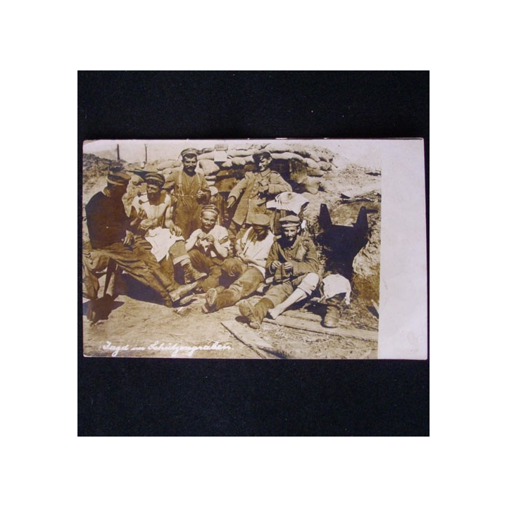 CARTE POSTALE GUERRE 1914-1918 : JAGD IM SCHÜTZENGRABEN