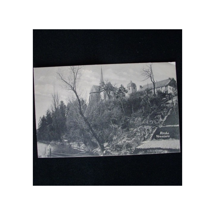 CARTE POSTALE GUERRE 1914-1918 : KIRCHE VOUZIERS 19-7-1915