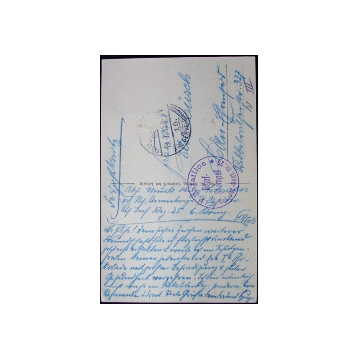 CARTE POSTALE GUERRE 1914-1918 : KIRCHE VOUZIERS 19-7-1915