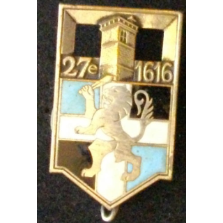27° RI : 27°RÉGIMENT D'INFANTERIE PLAT (ABP) ÉMAIL
