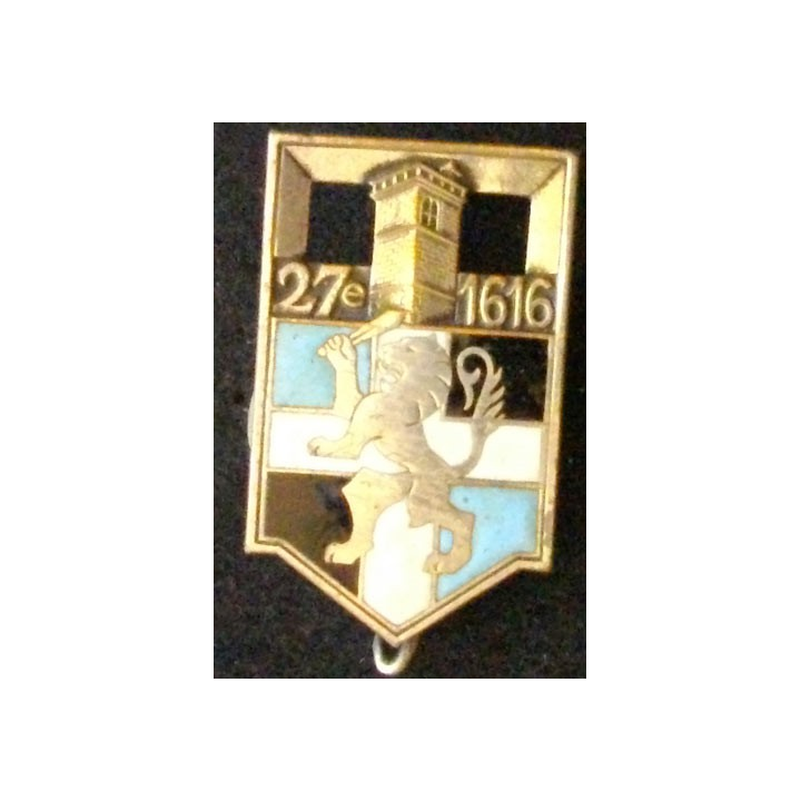 27° RI : 27°RÉGIMENT D'INFANTERIE PLAT (ABP) ÉMAIL