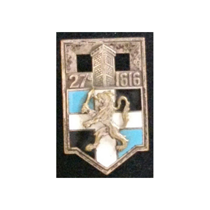 27° RI : 27° RÉGIMENT D'INFANTERIE RELIEF (DRAGO) ÉMAIL