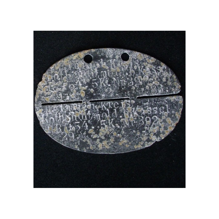 PLAQUE DIDENTITÉ 1°GUERRE MONDIALE : HEINRICH KREIS N°392