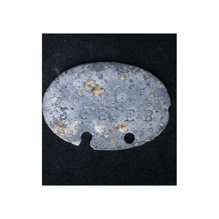 PLAQUE DIDENTITÉ 1°GUERRE MONDIALE : 2 G Bo E B 1 C