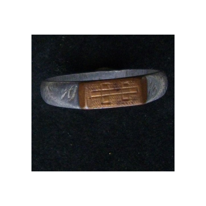 BAGUE ALLEMANDE 1916 EN FER BLANC