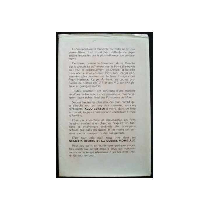 Les Grandes heures de la guerre mondiale de Aldo Lualdi France Empire 1964