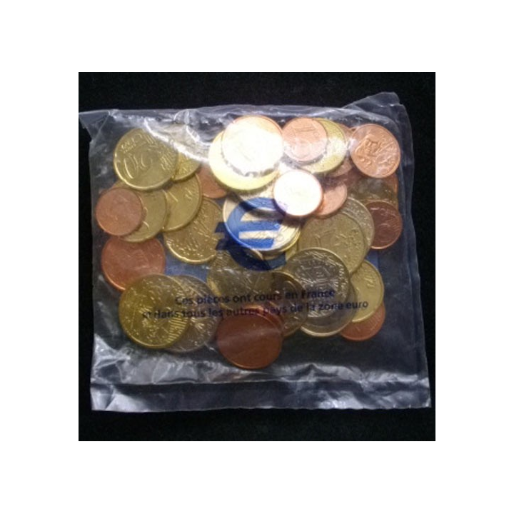 SACHET STARTER D'EUROS FRANCE DE 40 PIÈCES DE 1999 A 2001