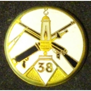 38° RI : 38° RÉGIMENT D'INFANTERIE (D BER) ÉMAIL SANS ATTACHE