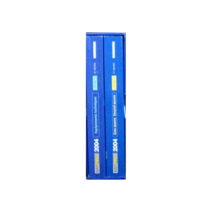 BATIPRIX 2004 COFFRET DE 2 VOLUMES BORDEREAU DE PRIX DU BTP