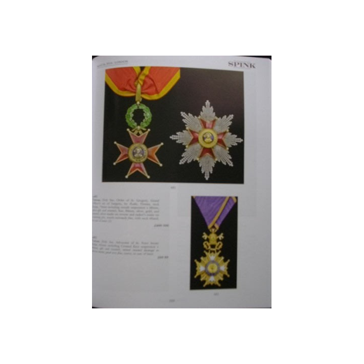 CATALOGUE SPINK APRIL 2014 ORDERS DECORATIONS CAMPAIGN MEDALS