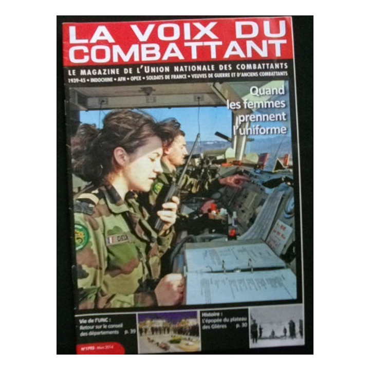 LA VOIX DU COMBATTANT N°1793 MARS 2014 femmes qui prennent l'uniforme
