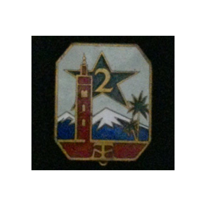 2° RTM : 2° RÉGIMENT DE TIRAILLEURS MAROCAINS ÉMAIL (ABPD) 1939