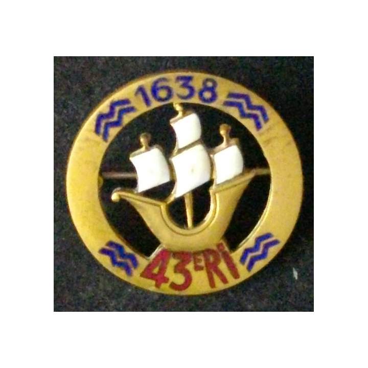 43° RI : 43° RÉGIMENT D'INFANTERIE (ABPD) ÉMAIL