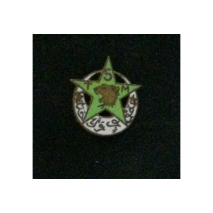 5° RTM : 5° RÉGIMENT DE TIRAILLEURS MAROCAINS ÉMAIL (24 mm)