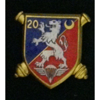 Insigne du 20° régiment d'artillerie de fabrication Drago 1999 20° RA