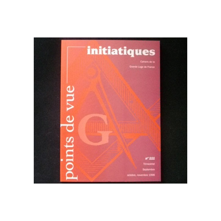 Points de vue initiatiques n°111 GLDF Jean Scot Erigène ritualisation