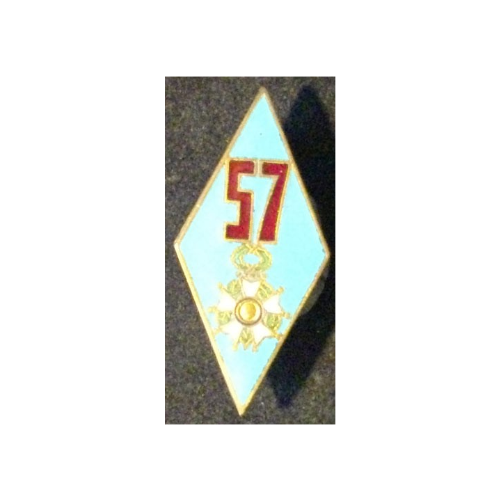 57°RI : 57°RÉGIMENT D'INFANTERIE LOSANGE (D 431) ÉMAIL