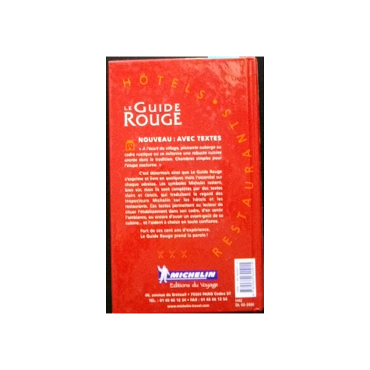 LE GUIDE ROUGE 2000 NOUVEAU AVEC TEXTES MICHELIN
