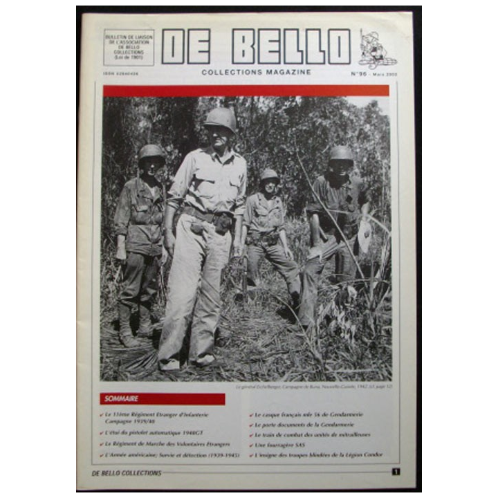 DE BELLO COLLECTIONS MAGAZINE N°96 MARS 2002