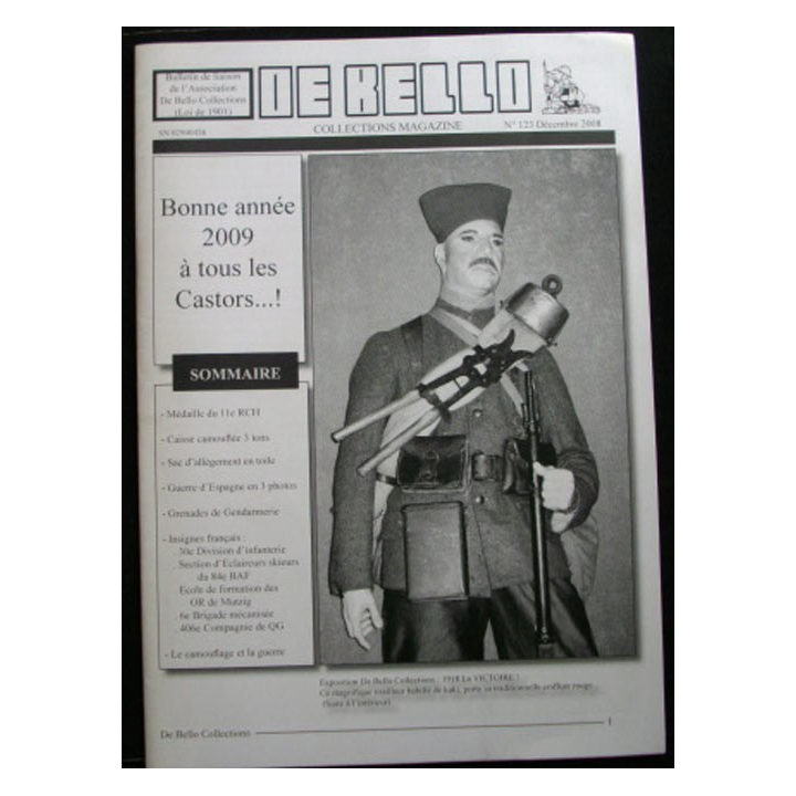 DE BELLO COLLECTIONS MAGAZINE N°123 DÉCEMBRE 2008
