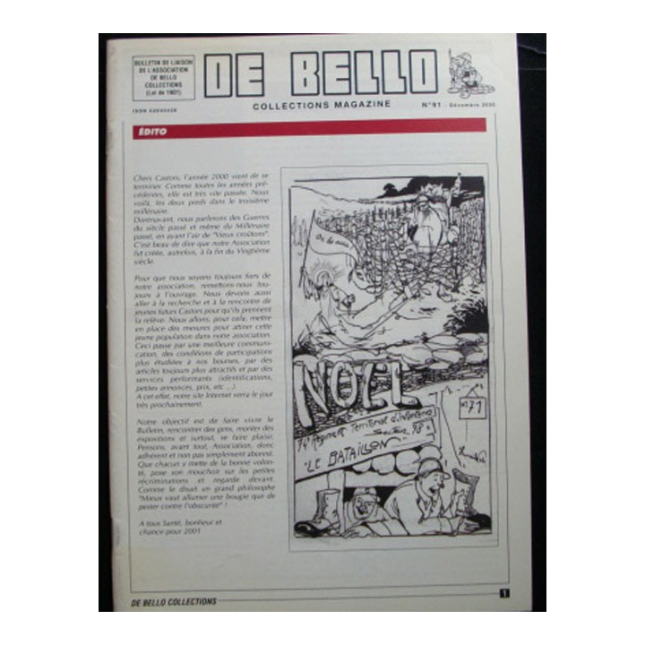DE BELLO COLLECTIONS MAGAZINE N°91 DÉCEMBRE 2000