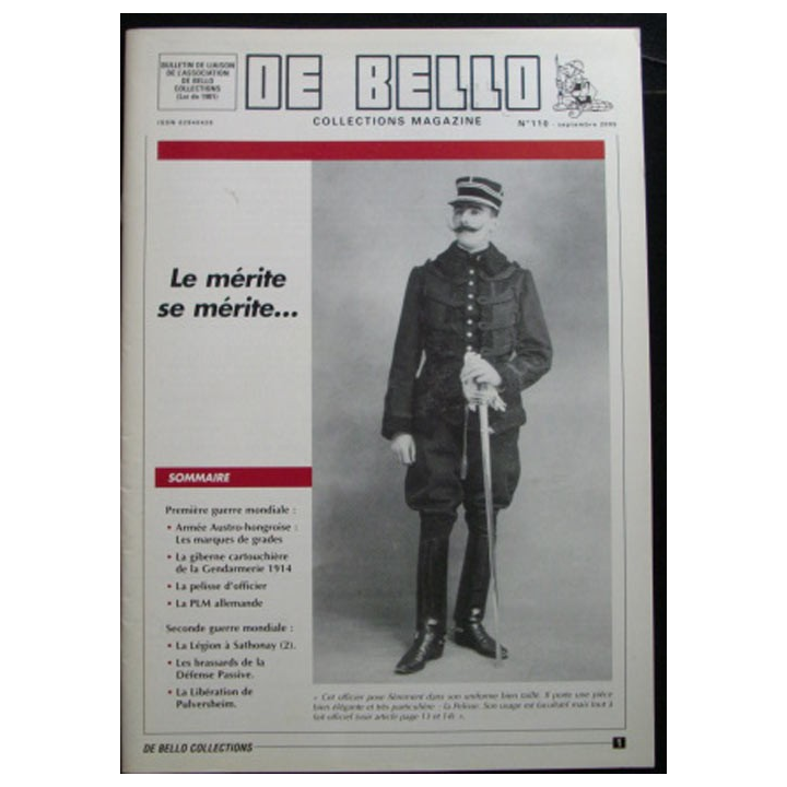 DE BELLO COLLECTIONS MAGAZINE N°110 SEPTEMBRE 2005