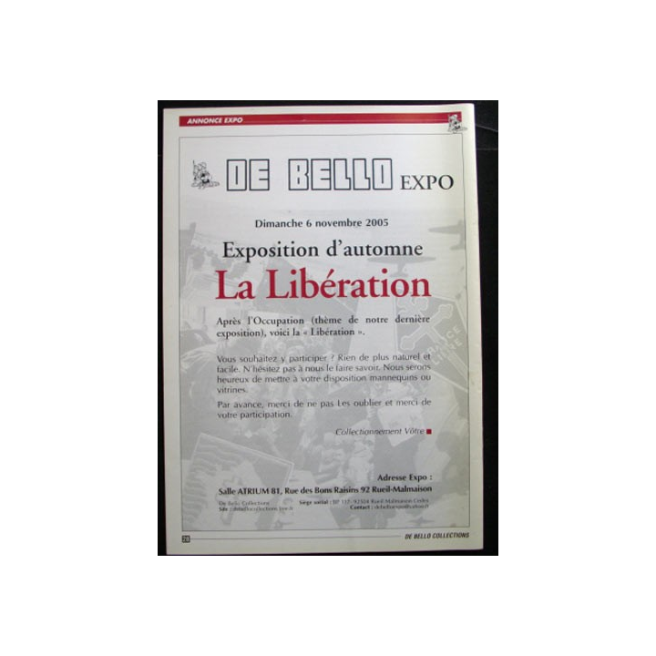 DE BELLO COLLECTIONS MAGAZINE N°110 SEPTEMBRE 2005